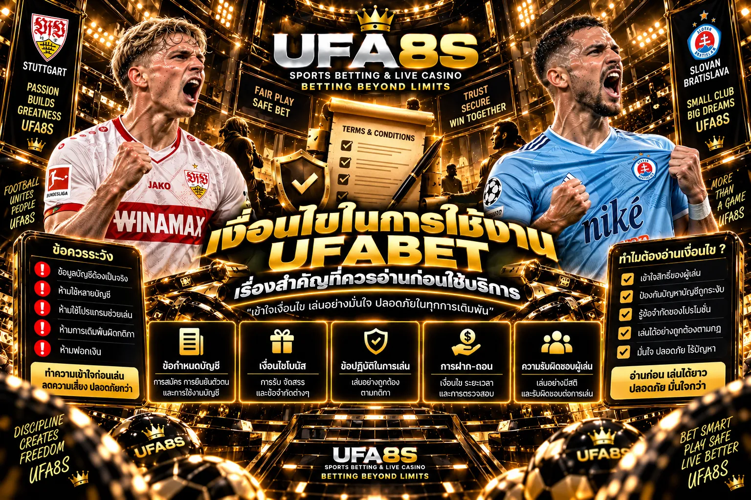 เงื่อนไขการใข้งาน UFABET